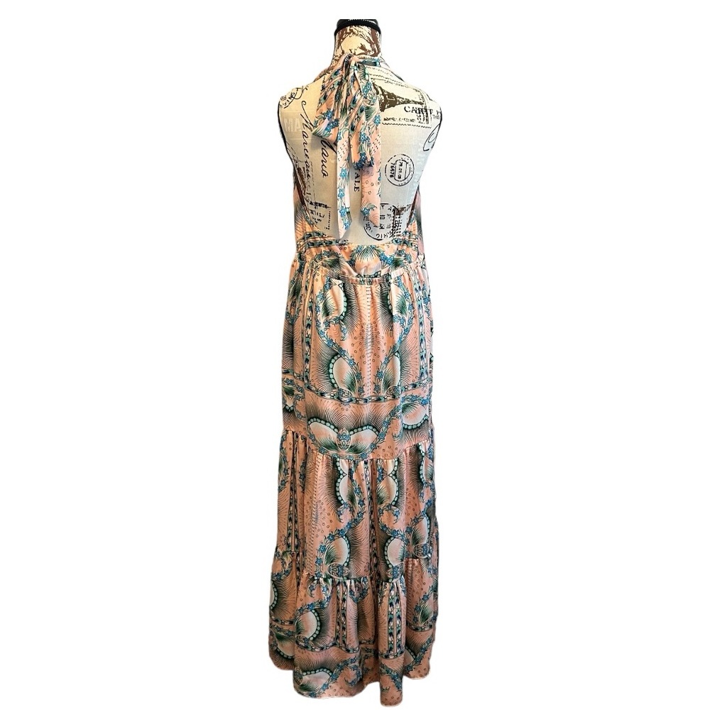 Atelier Nicole Miller for Anthro Maxi Halter Dress Size 12 - Picture 4 of 10